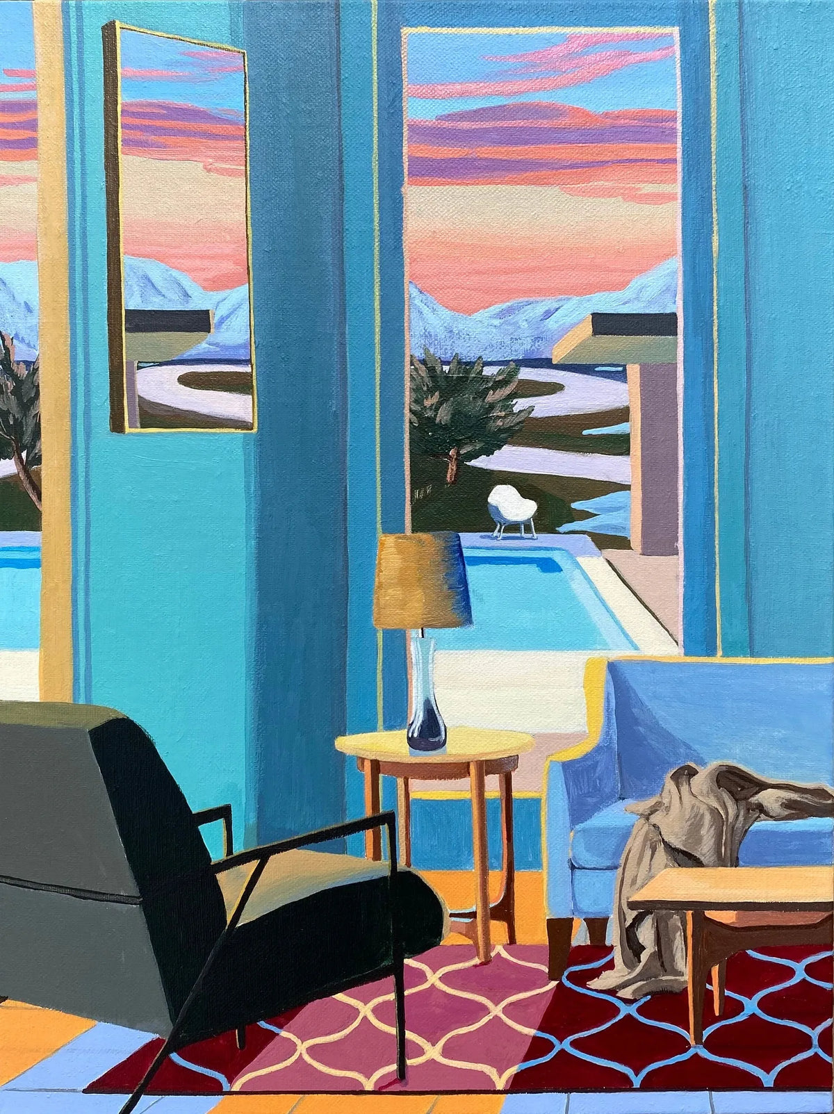 Hockney’s Pool in Winter