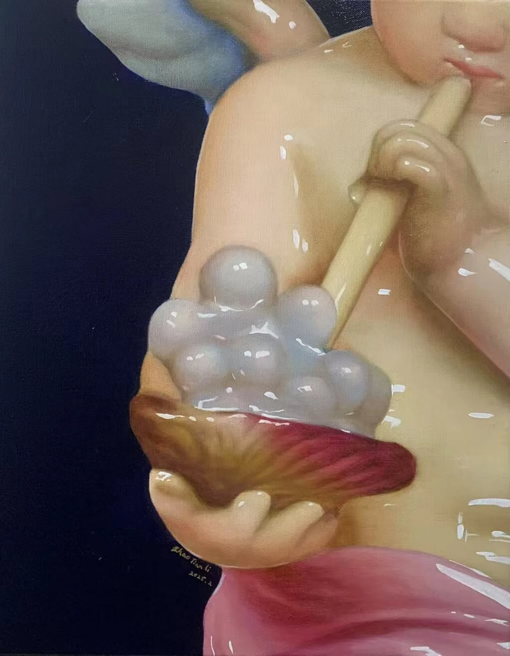 The Angel Blowing Bubbles