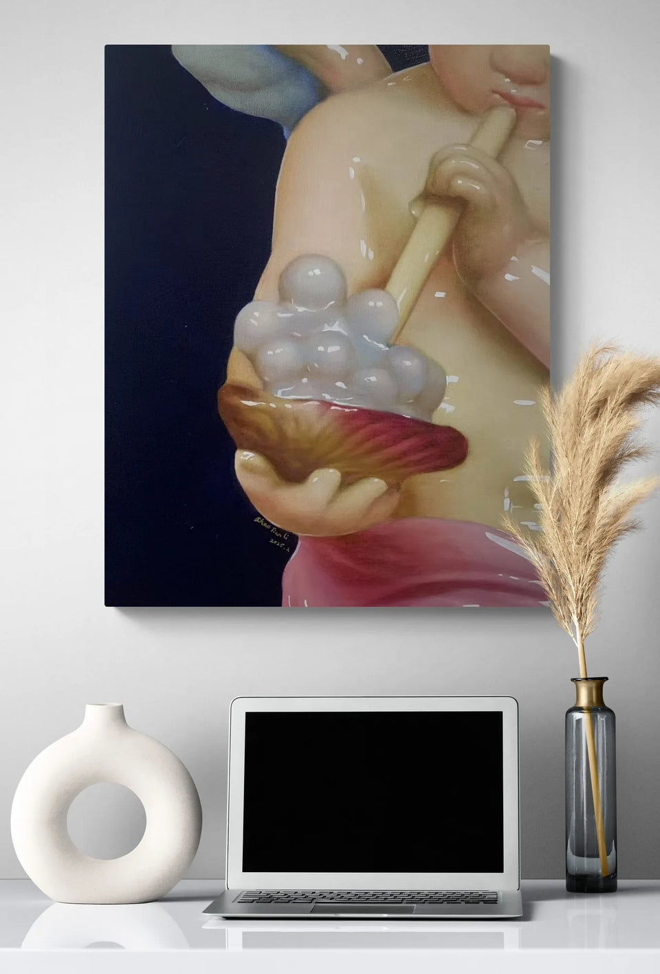 The Angel Blowing Bubbles