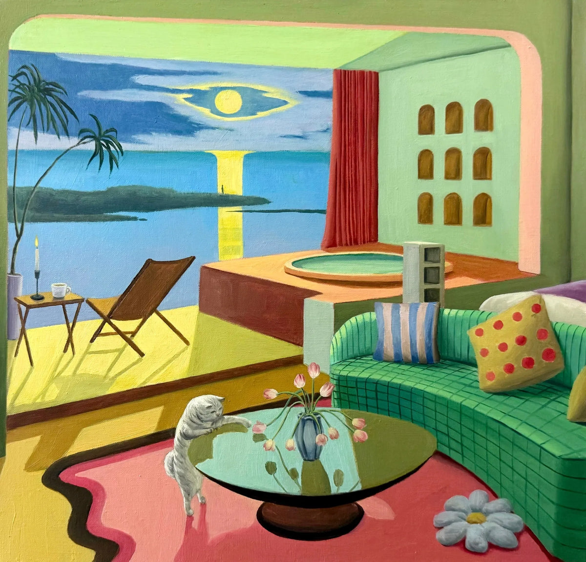 Tianhao, Midsummer Night, contemporary surrealist painting