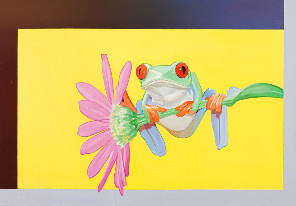 Tree Frog and Flower